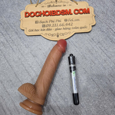 Dương vật giả silicone như thật 22x3.7cm