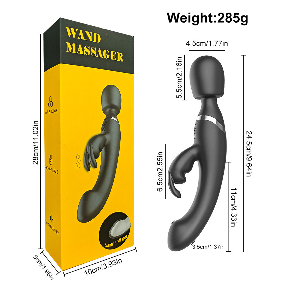 Chày rung AV massage 2 đầu sạc điện - Ảnh 2