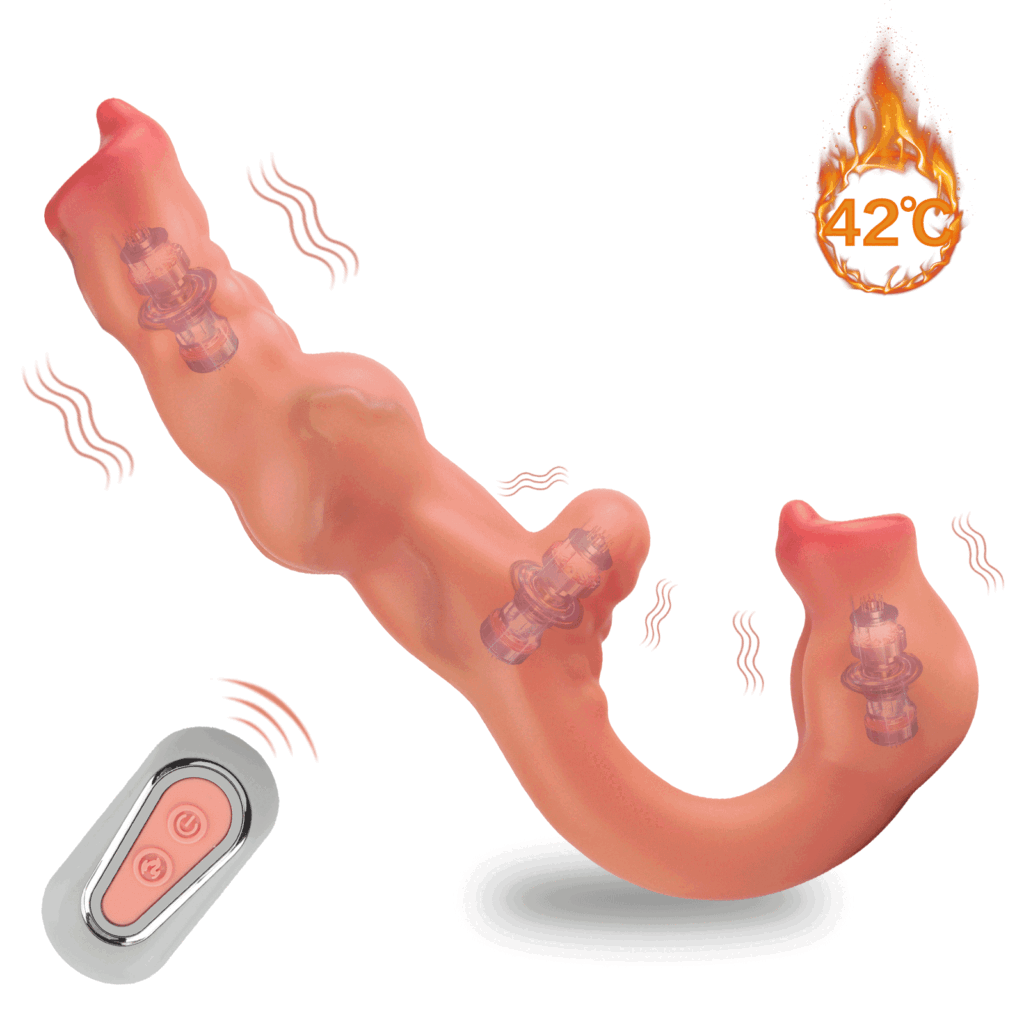 Dương vật rung silicone chó sói điều khiển từ xa