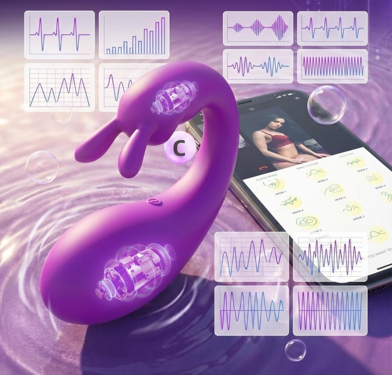 Trứng rung kép tai thỏ dùng app - Ảnh 3